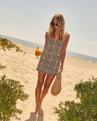 Solana Patchwork Crochet Mini Cover Up Dress