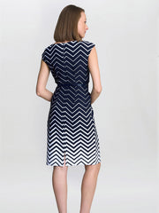 Gina Bacconi Minnie Abstract Print Dress