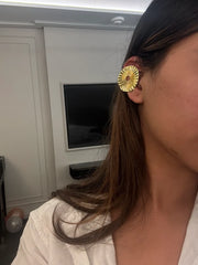 Baari Golden Hour Ear Cuff by NIIRA, handmade gold-dipped brass ear cuff no piercing needed