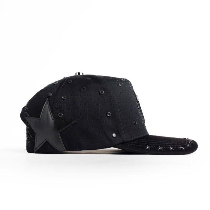 BB Los Angeles Rhinestone Star Cap – Black