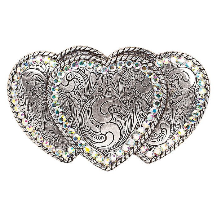 Blazin Roxx Ladies Triple Heart Buckle