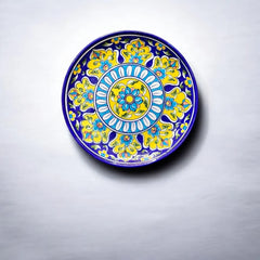Blue Pottery Plate - 12 Inch