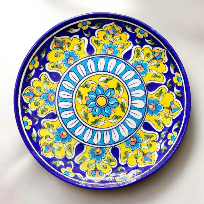 Blue Pottery Plate - 6 Inch