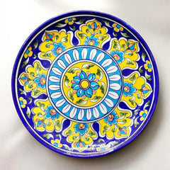 Blue Pottery Plate - 6 Inch