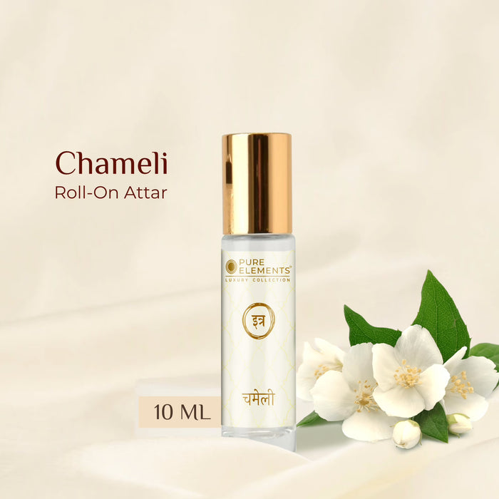 Chameli Jasmine Attar 10ml by Pure Elements NIIRA, handcrafted floral attar in balm form