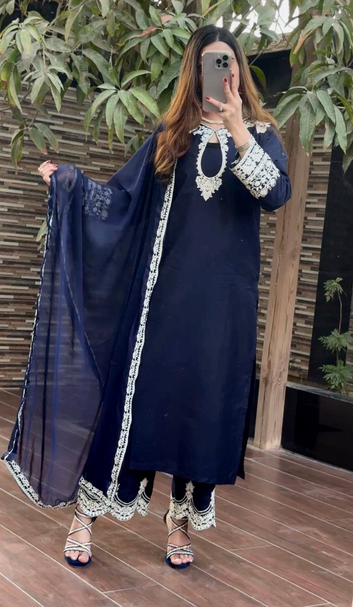 Dreamy Blue | 3PC Cotton D-448