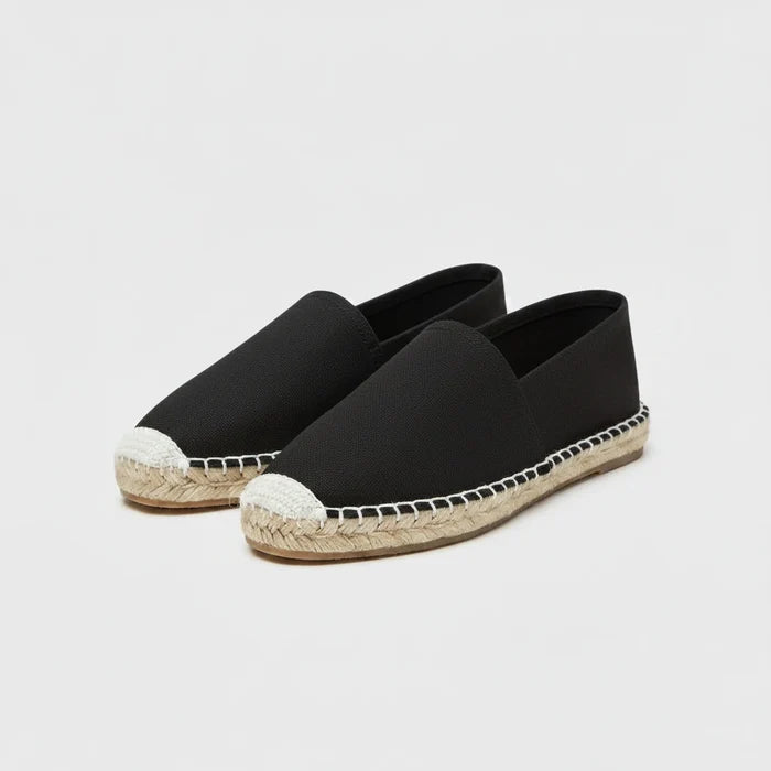Niira Solid Colour Canvas Espadrilles for Women - Handcrafted Flat Footwear in Multiple Colours | NIIRA