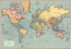 Ifi Modern World Vintage Map Paper / Poster