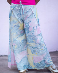 Khwabeeda Wrap around Pants - ColourSspilling Technique (Cotton Candy)
