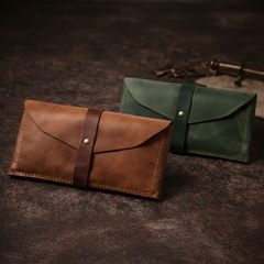 Lifafa Wallet by RAW / NIIRA, envelope-style handcrafted leather wallet