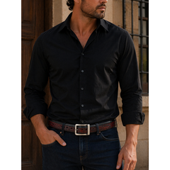 Los Altos Caiman Belly Belt - Black Cherry
