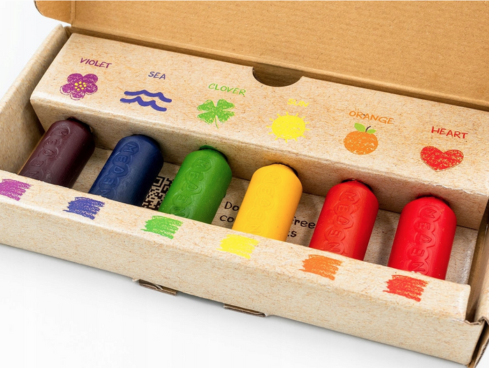 Medenka Beeswax Crayons Junior 6 Pack