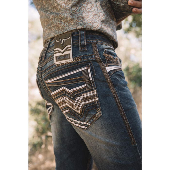 Men's Slim Boot Cut Triple Stitch Signature Pocket Denim Pants