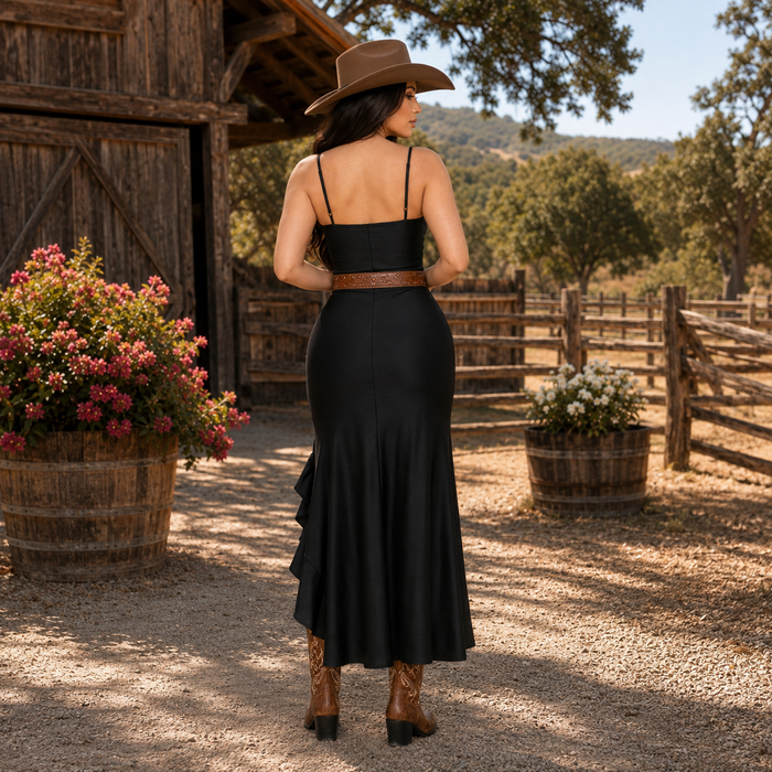 Midnight Rodeo High-Low Dress