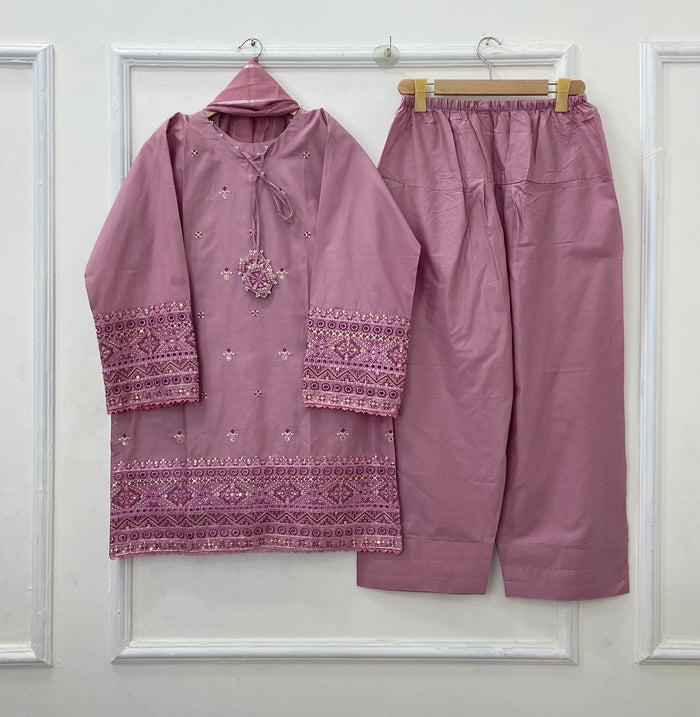 Noor-e-Eid Chicken Kari 3PC (Cotton) : D-471