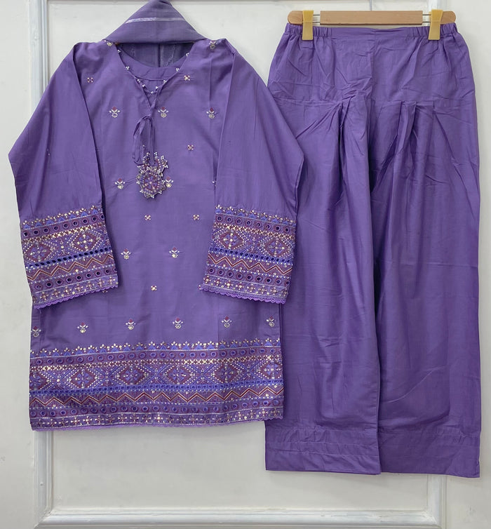 Noor-e-Eid Chicken Kari 3PC (Cotton) : D-471