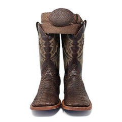 Ranchers Dark Brown Python Belt