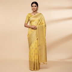 Rich Zari Weaving Elegance Saree - Handwoven Traditional Zari Work Saree for Women | NIIRA