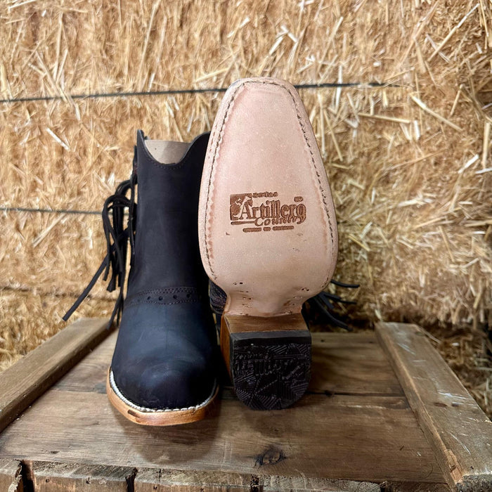 "Sierra" Artillero Fringe Bootie- Dark Brown