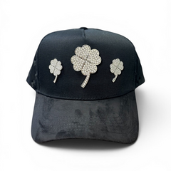 Silver Clover Snapback Hat