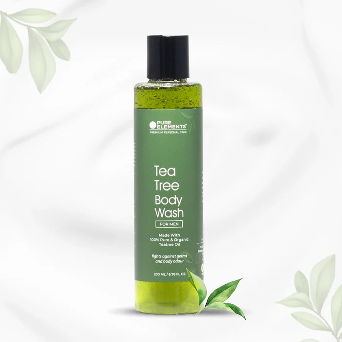 Pure Elements Tea Tree Body Wash 300ml by NIIRA, natural antibacterial shower gel