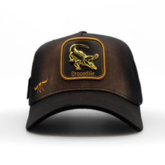 The King Ranch "Crocodile" Cap - Brown & Gold