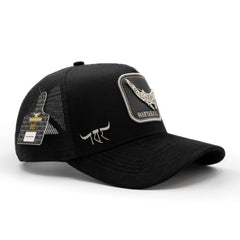 The King Ranch "Mantaraya" Cap - Black & Silver