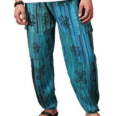 Tribal RAAGS Pants for men by NIIRA, breathable cotton loungewear with tribal print